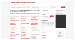 Desktop Screenshot of featurearticlesforfree.com