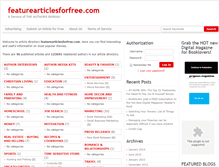 Tablet Screenshot of featurearticlesforfree.com